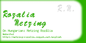 rozalia metzing business card