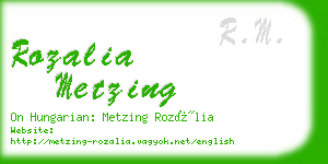 rozalia metzing business card